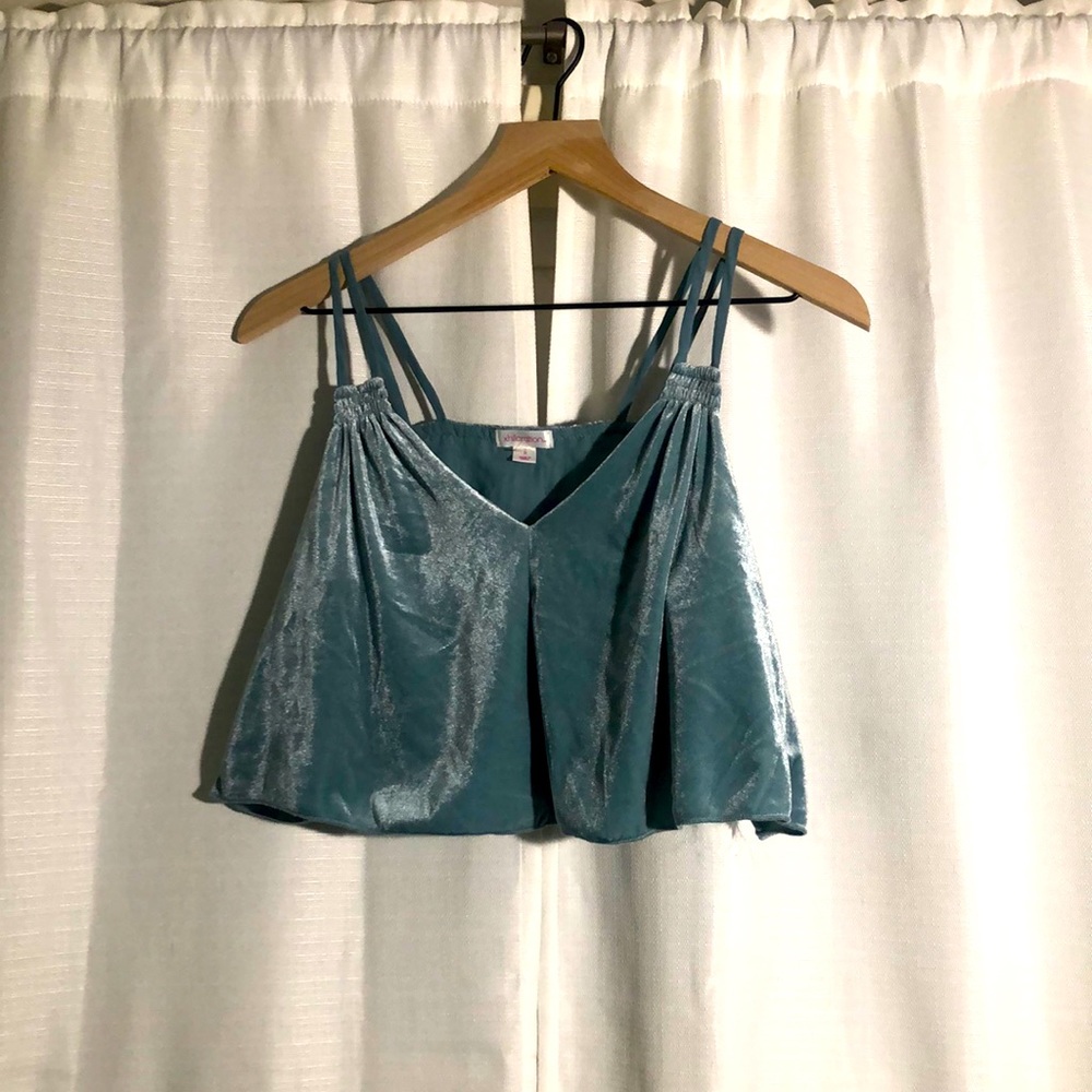 Blue crop top